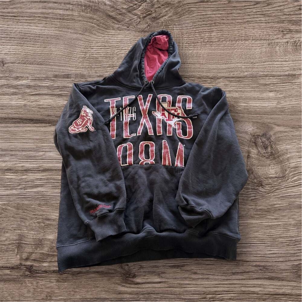 Mitchell & Ness Men's Black Texas A&M Aggies Team OG Fleece Pullover Hoodie